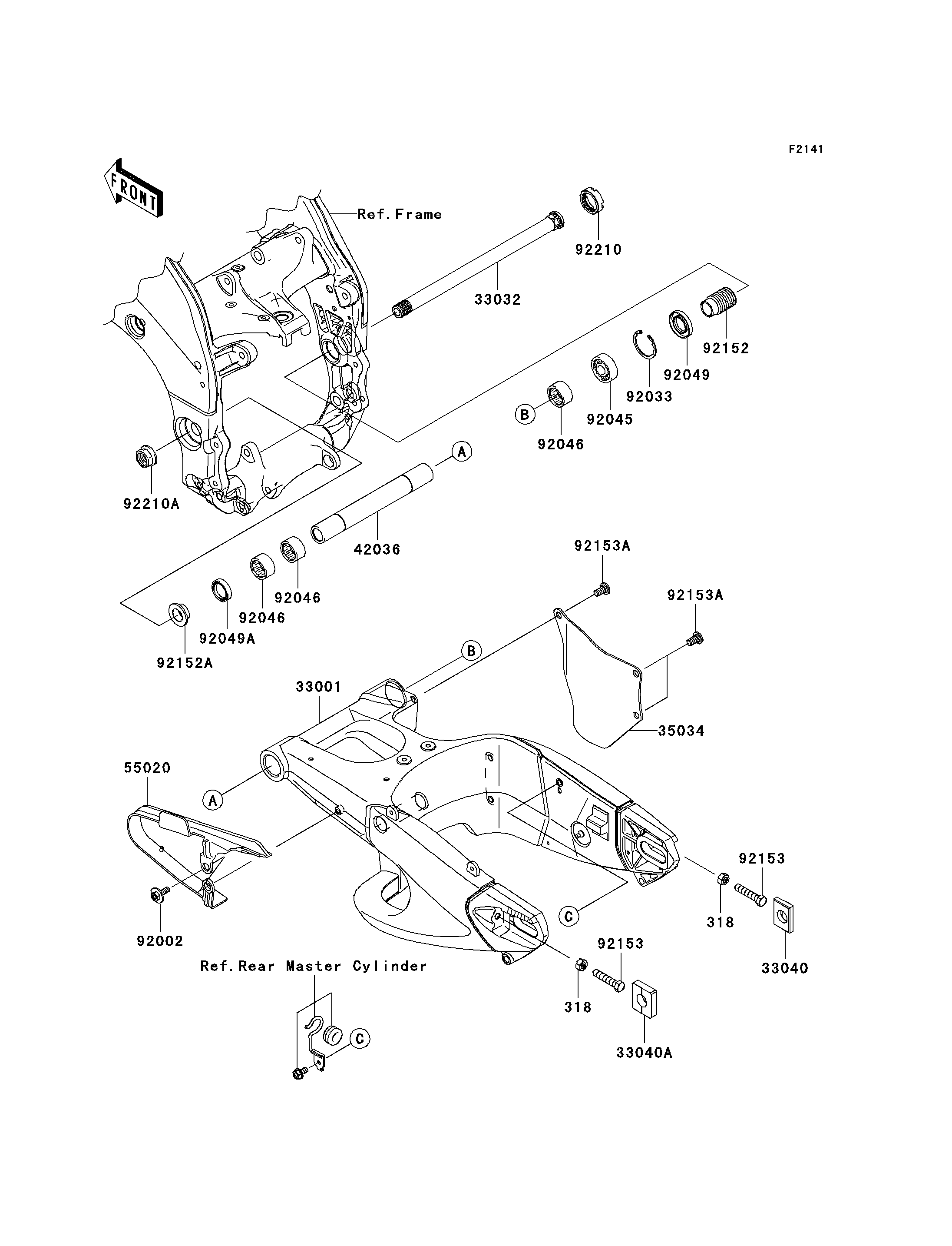 Bras Oscillant Pour Ninja Zx R Zx D F Argent Esprit Kawasaki