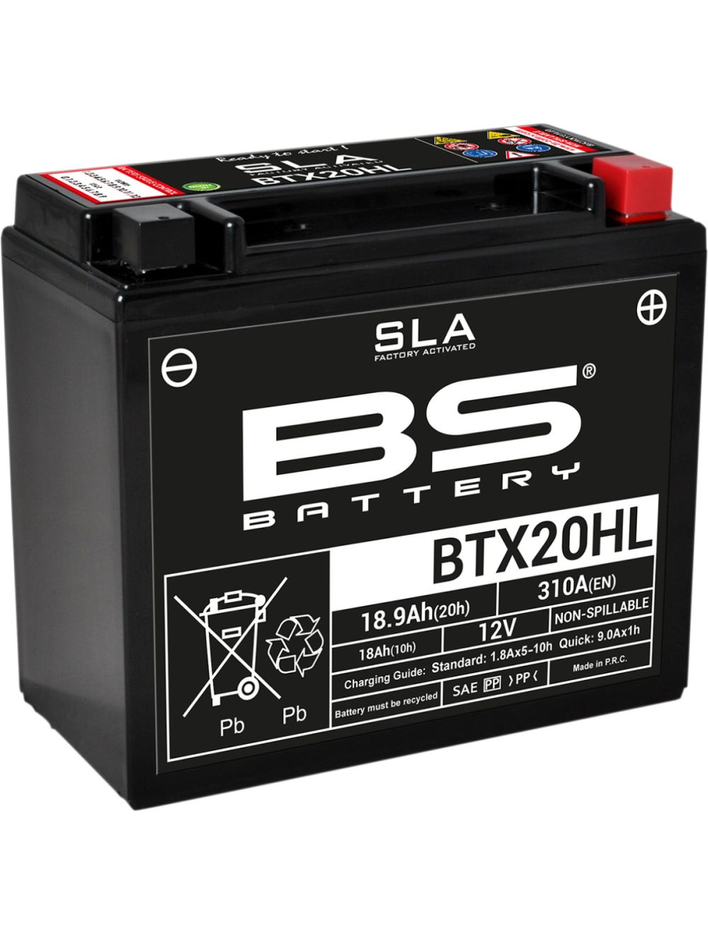 BATTERY YT12A BS 12V 10AH Esprit KAWASAKI la référence KAWASAKI MOTO