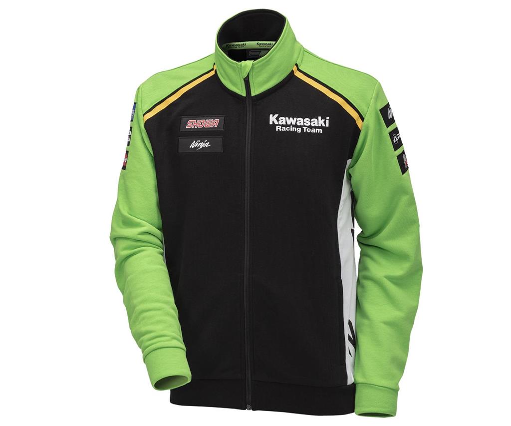 SWEAT ZIPPE KAWASAKI HOMME WSBK 2024 Esprit KAWASAKI la reference KAWASAKI MOTO