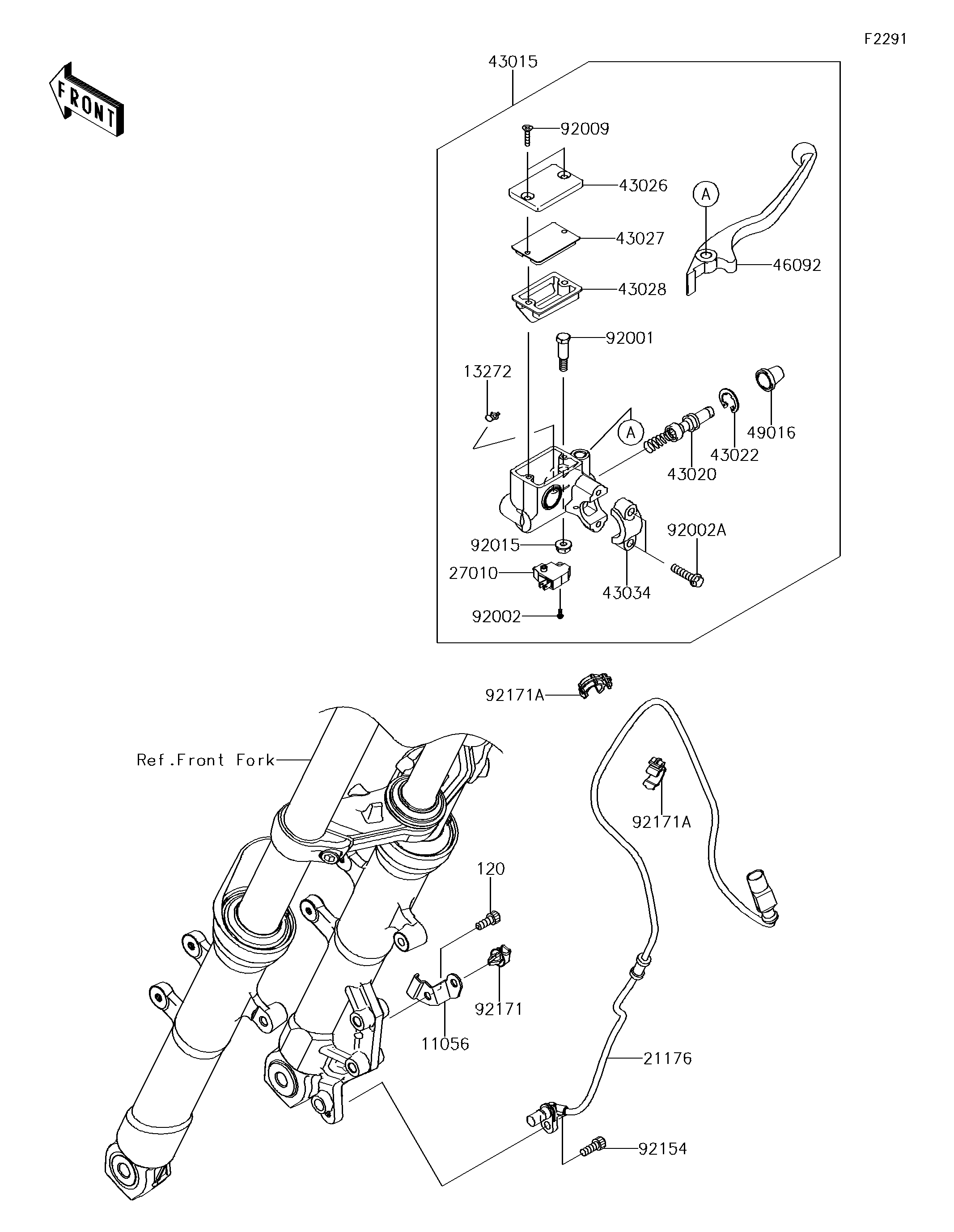 MAITRE CYLINDRE AV POUR Z250SL BR250FHF GRIS 2017