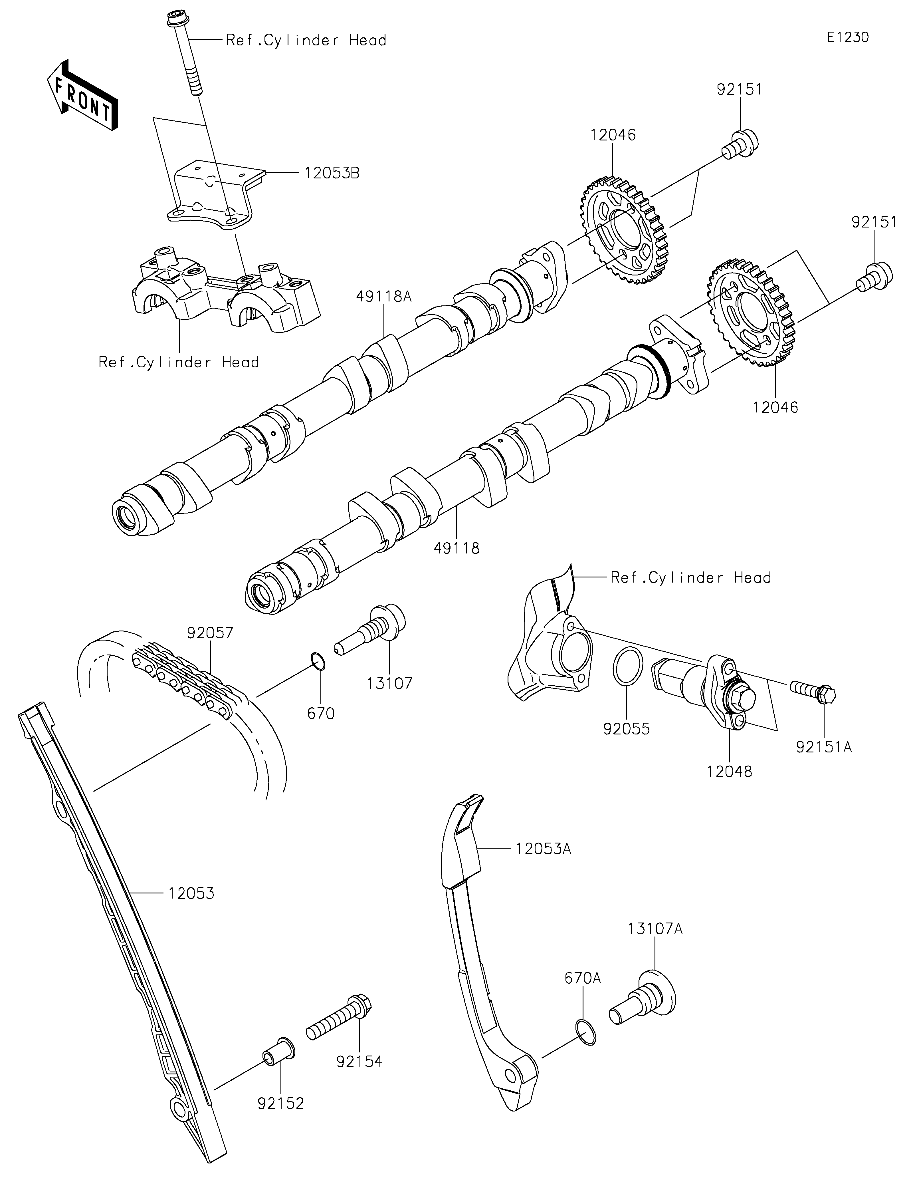 ARBRE A CAMETENDEUR POUR Z1000 ZR1000HNFNN GRIS 2022