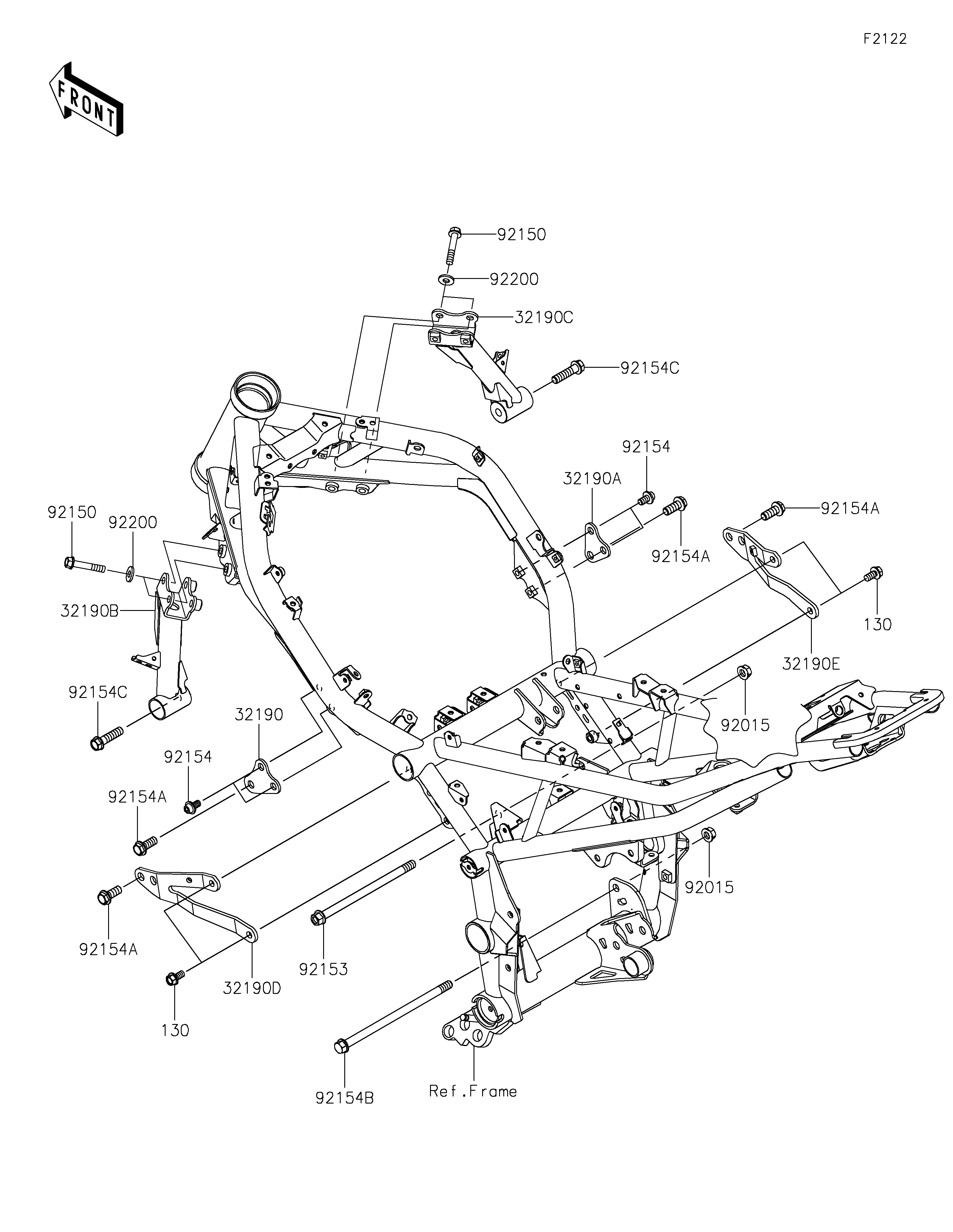 SUPPORT MOTEUR POUR Z900 ZR900PPSBN GRIS 2023