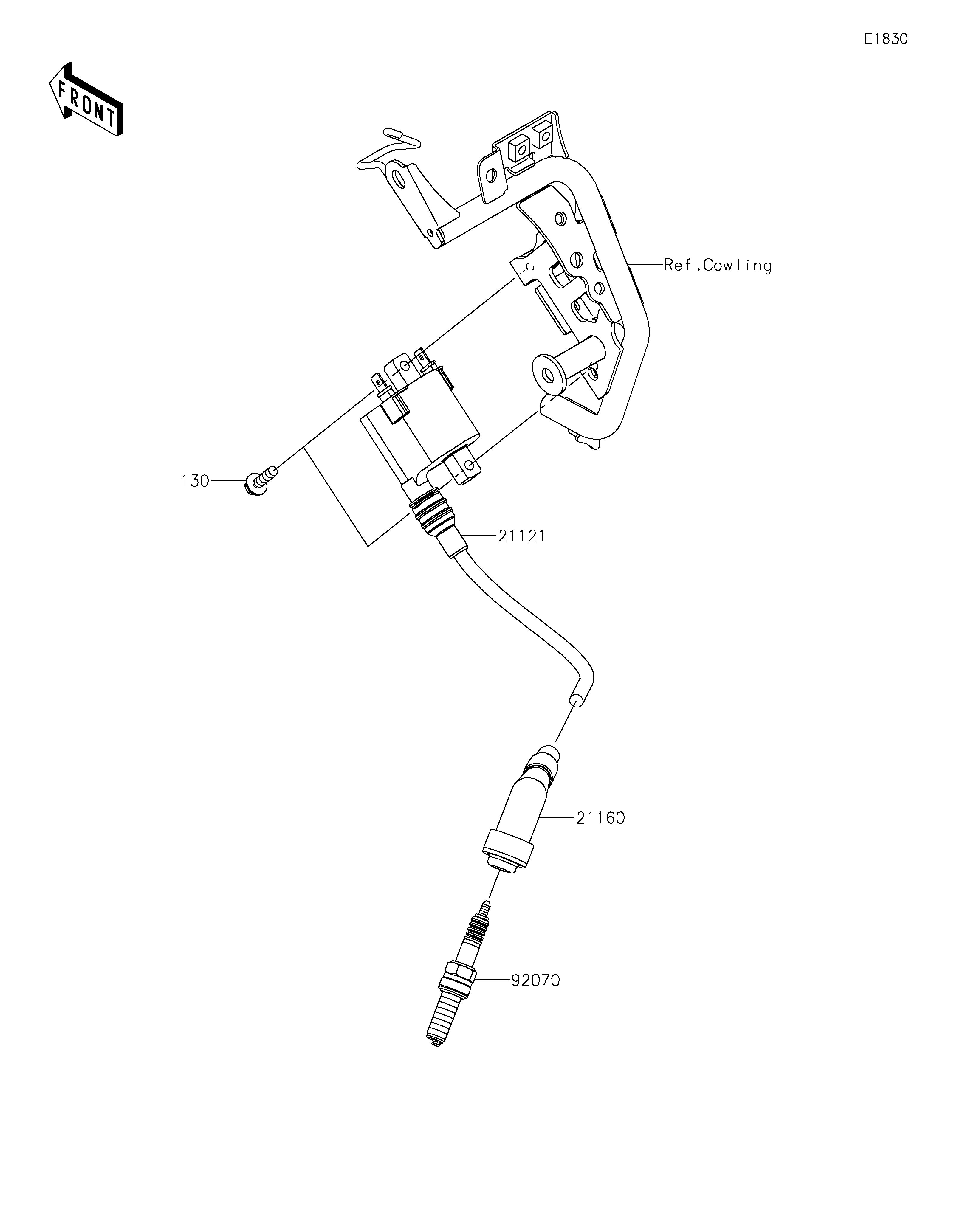 SYSTEME DALLUMAGE POUR KLX230 KLX230ALF NOIR 2020