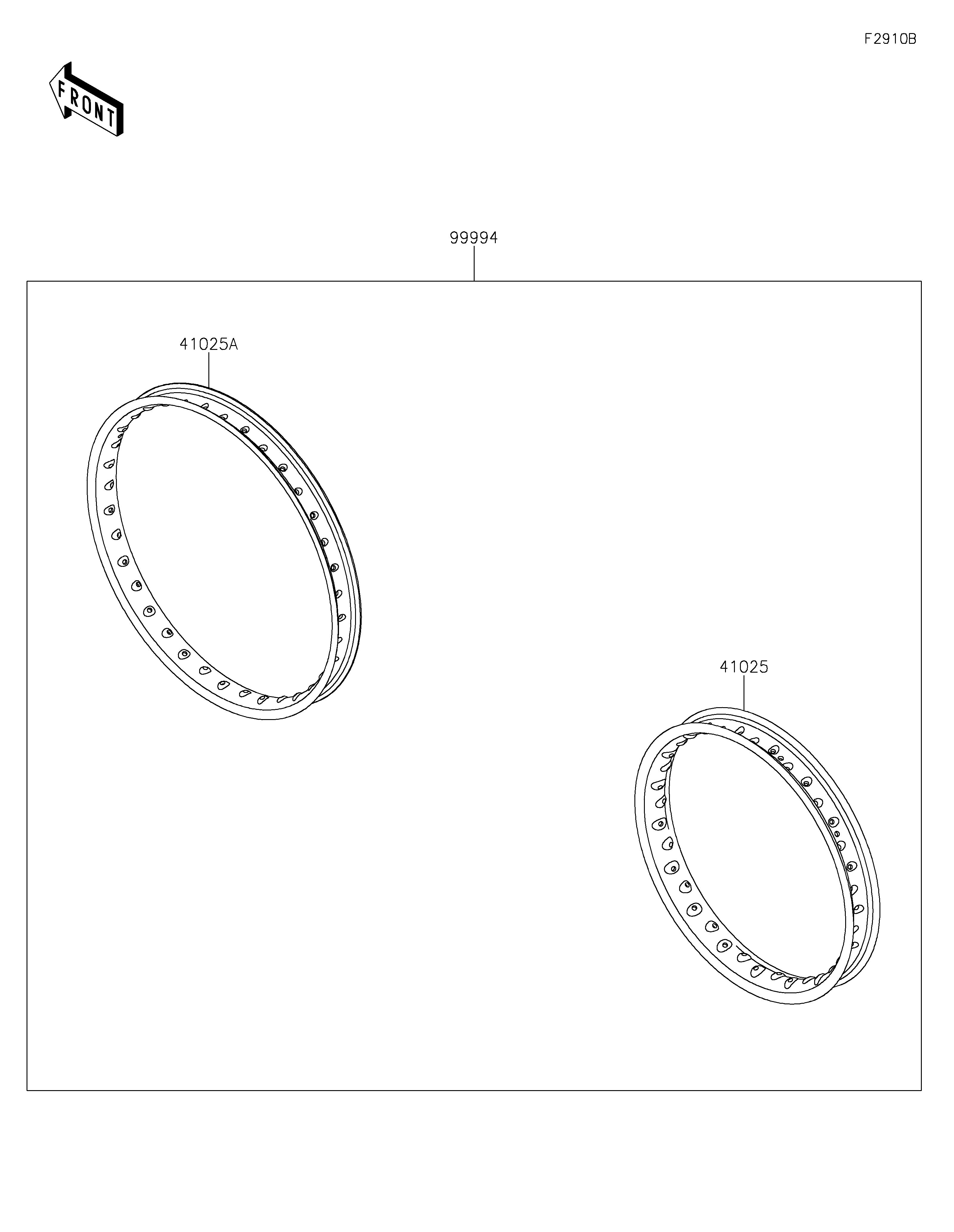 ACCESSORYRIM POUR KLX230 KLX230ALF NOIR 2020