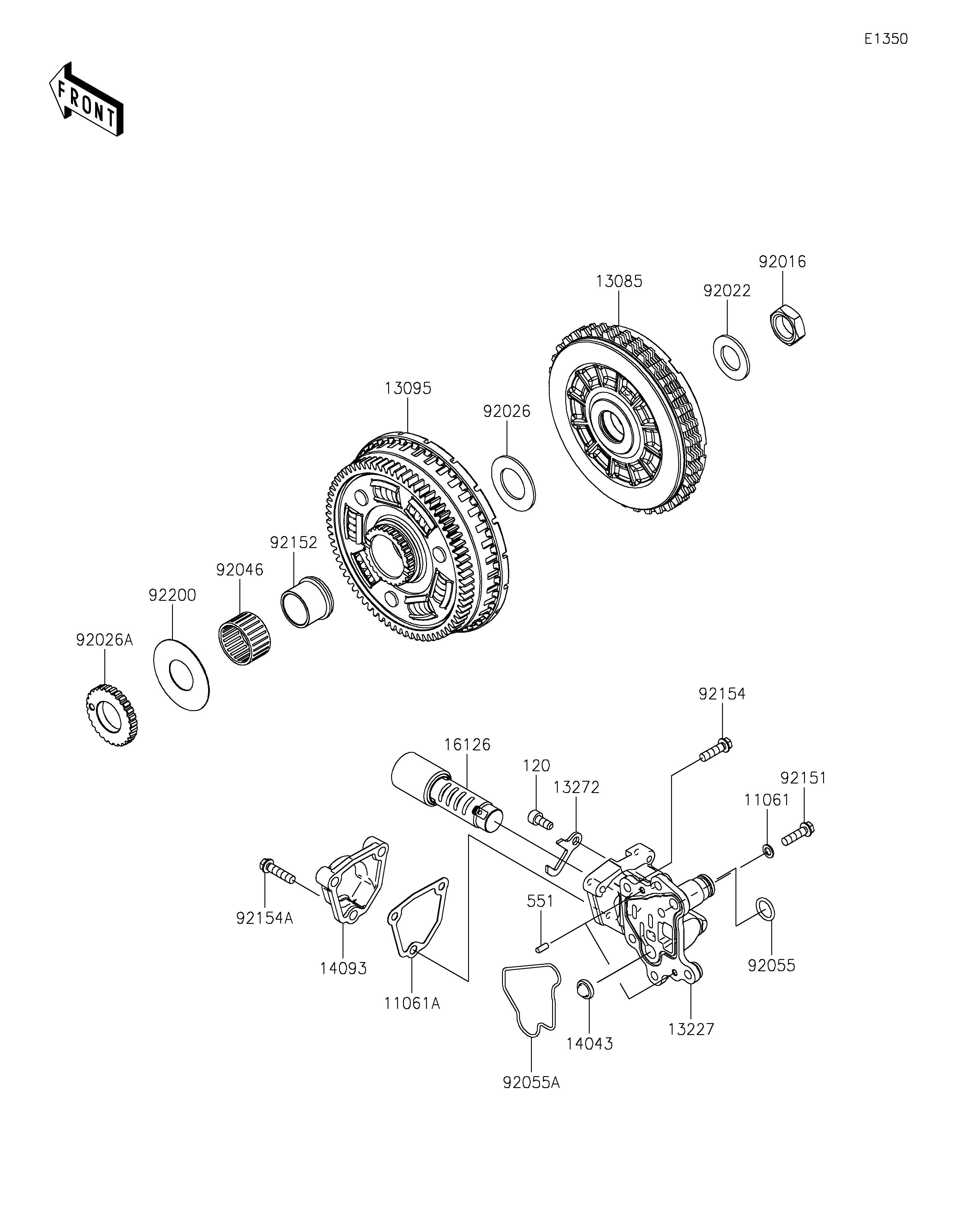 EMBRAYAGE POUR NINJA 7 HYBRID CX500ARFNN TITANE 2024