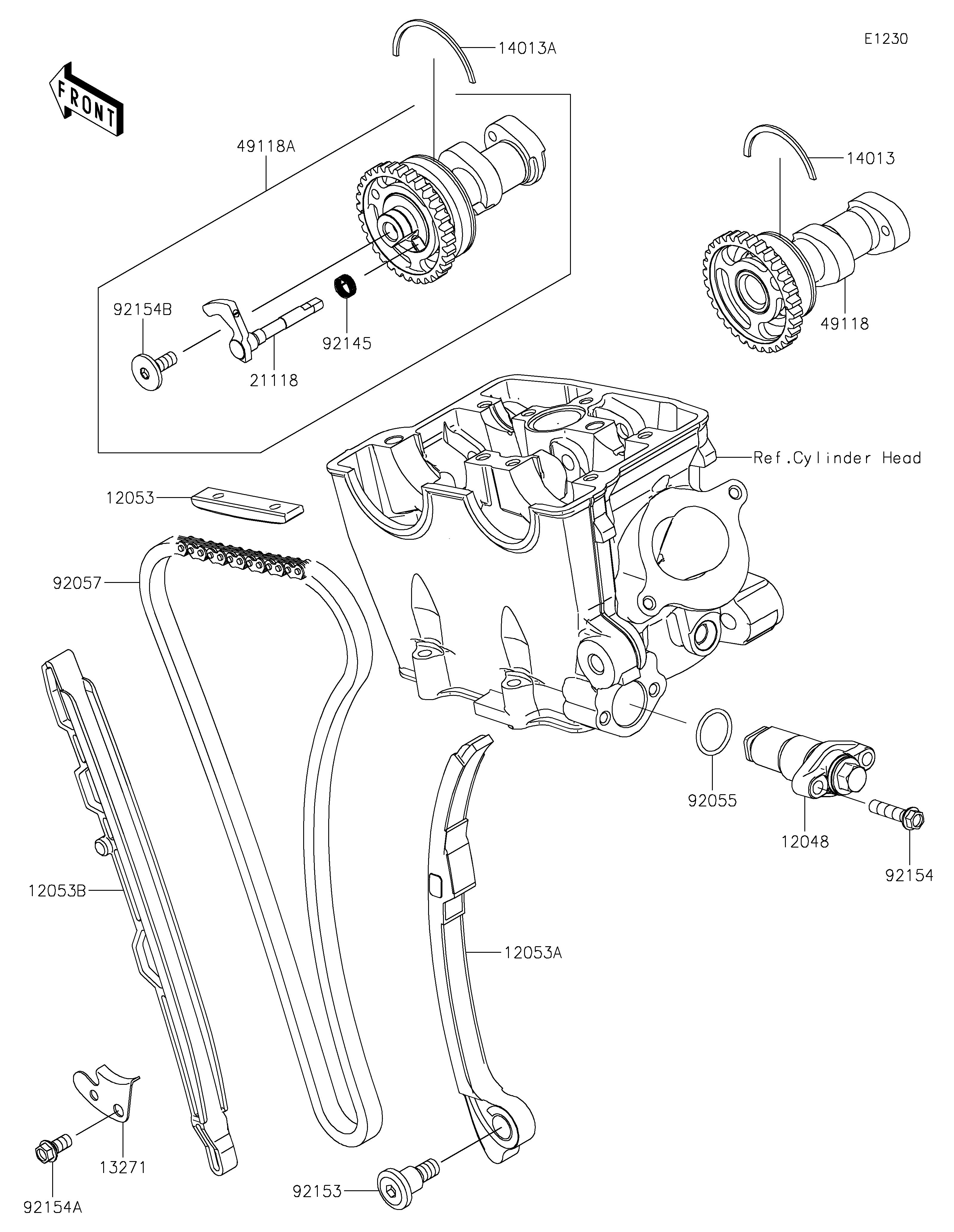 ARBRE A CAMETENDEUR POUR KX250 KX252ESFNN VERT 2025 EUROPE