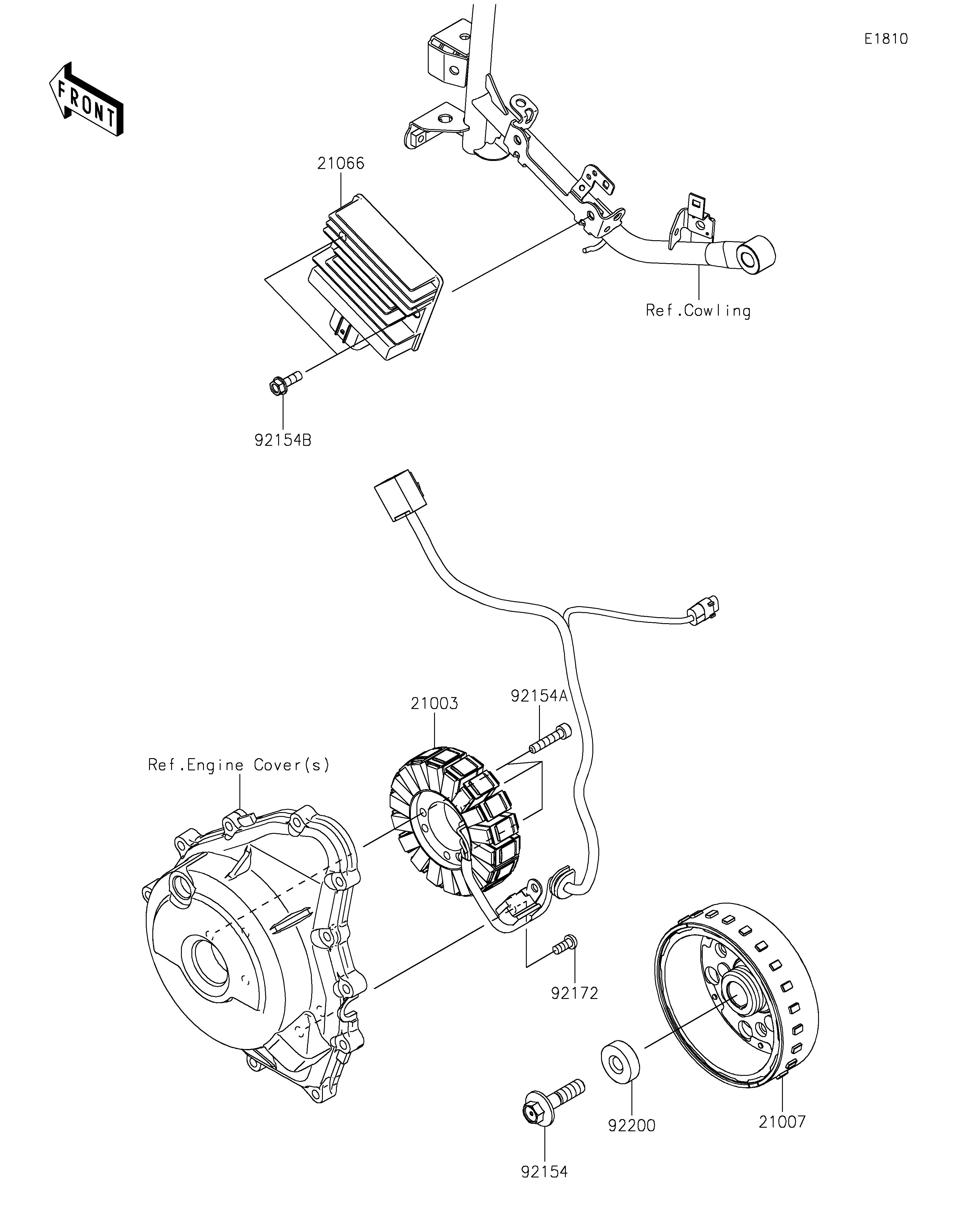 GENERATEUR POUR NINJA 500 EX500GRFNN NOIR 2024