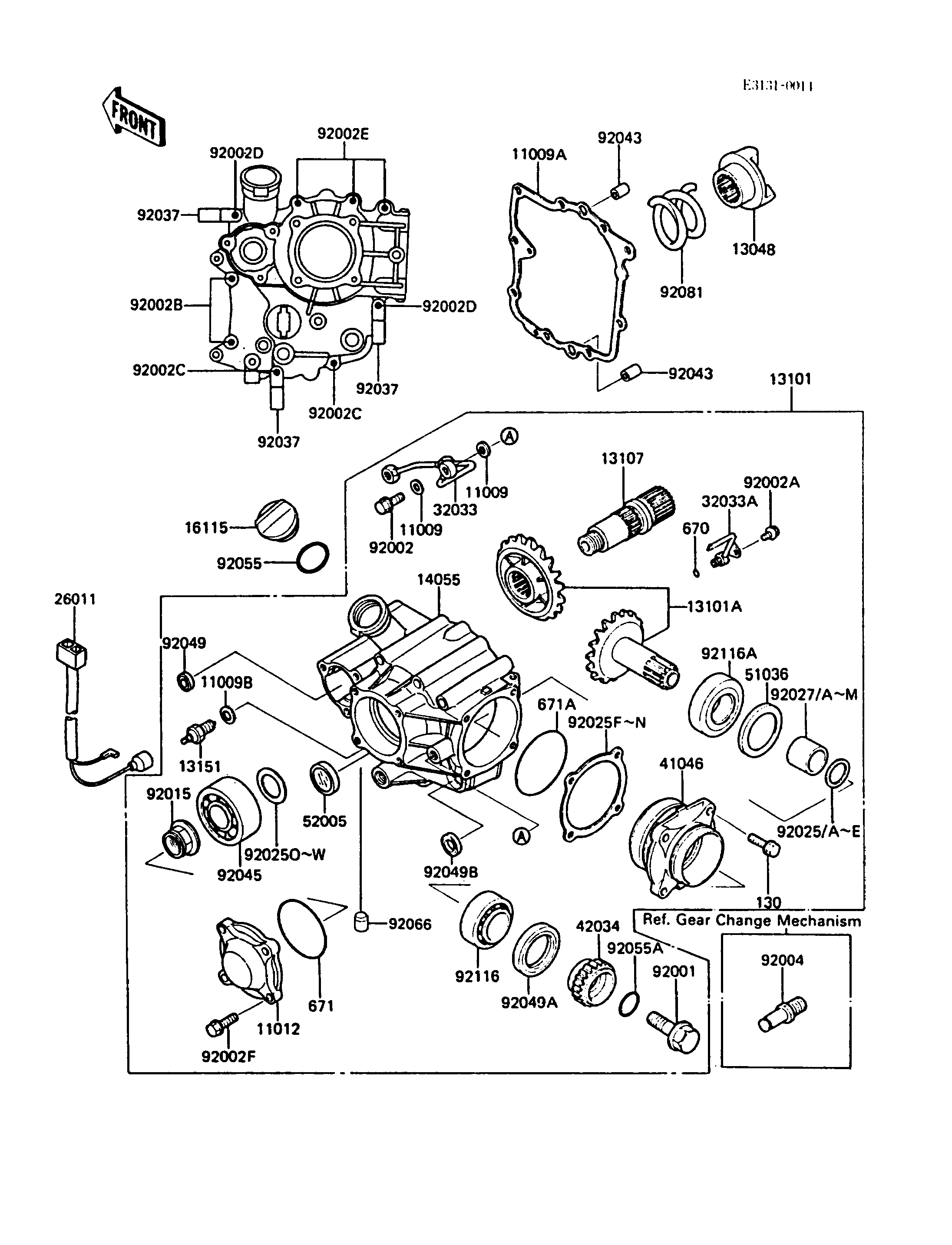 PIGNON CONIQUE AVANT POUR 1000GTR ZG1000-A1 GRIS 1986 EUROPE